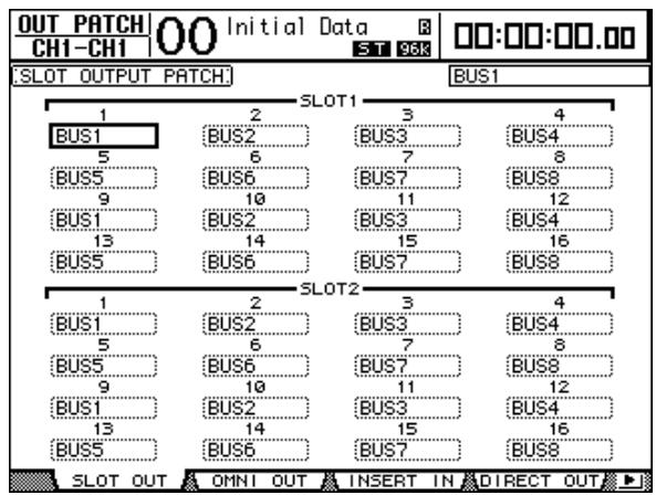 YAMAHA DM 1000 - Assignnlation des sorties Slot - 1