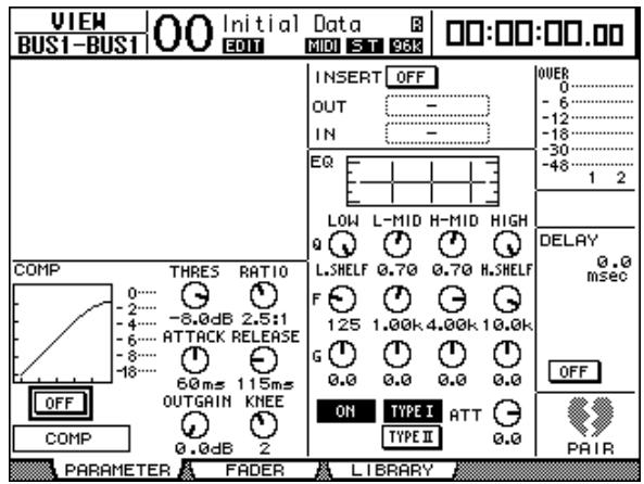 YAMAHA DM 1000 - ■ Visualisation des réglages Compressor et EQ - 1