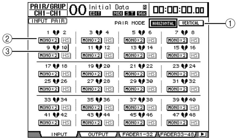 YAMAHA DM 1000 - ■ Jumeler des canaux d'entrée à l'écran - 1