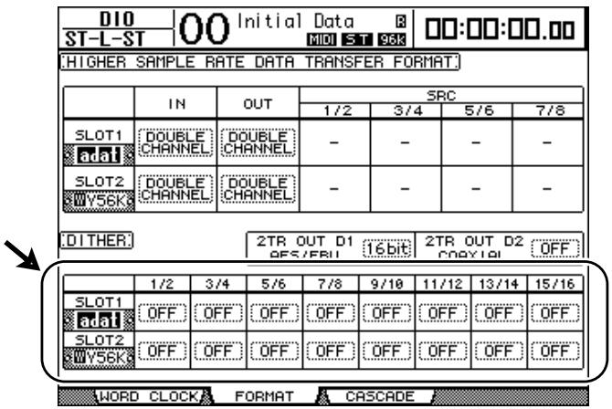 YAMAHA DM 1000 - Appuyez sur la touche DISPLAY ACCESS [DIO] puis sur la touche [F2]. - 1