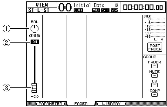 YAMAHA DM 1000 - ■ Visualisation des curseurs et d'autres paramètres - 1