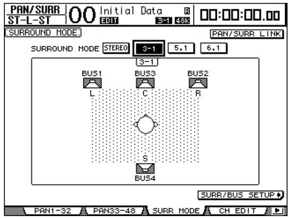 YAMAHA DM 1000 - Amenez le curseur sur le bouton du mode Surround souhaite. - 1