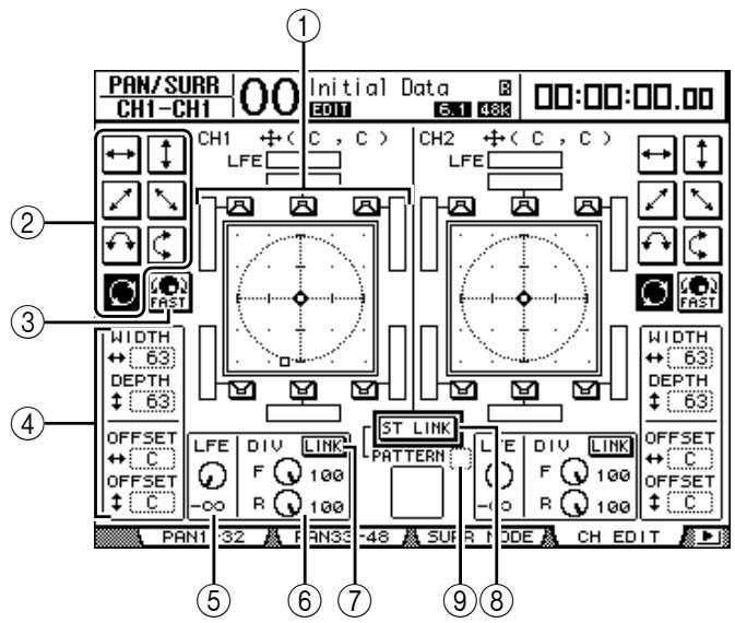 YAMAHA DM 1000 - Réglages Surround Pan à l'écran - 1