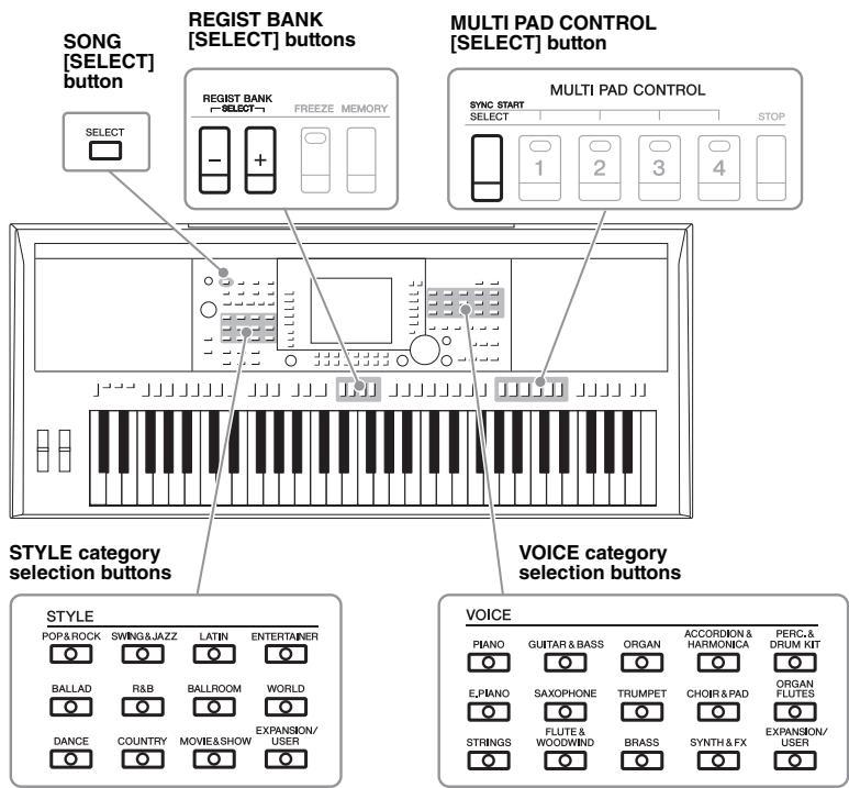 YAMAHA PSR-S950 - File Selection Display Configuration - 1