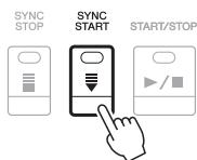 YAMAHA PSR-S950 - Press the [SYNC START] button to enable synchronized start. - 1