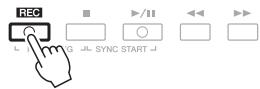 YAMAHA PSR-S950 - Press the SONG [REC] button. - 1