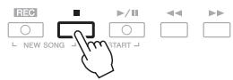 YAMAHA PSR-S950 - Press the SONG [■] (STOP) button to stop recording. - 1