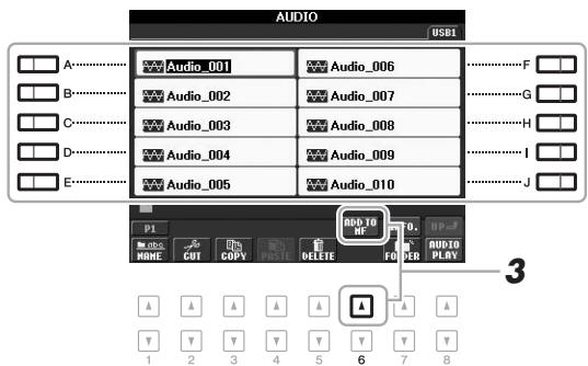 YAMAHA PSR-S950 - Press the [A] – [J] button corresponding to the desired file. - 1