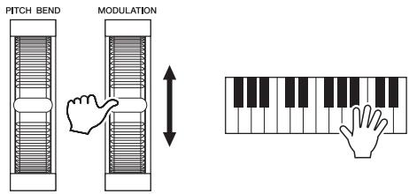YAMAHA PSR-S950 - Using the Modulation Wheel - 1