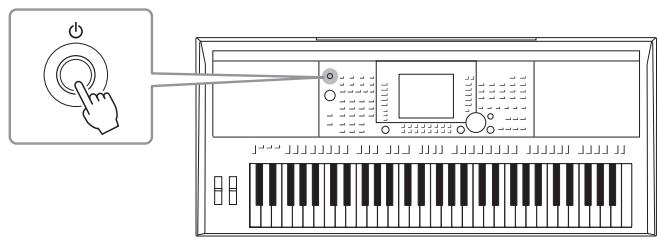 YAMAHA PSR-S950 - Press the [⏻] (Standby/On) switch to turn the power on. - 1