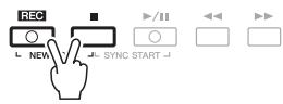YAMAHA PSR-S950 - Press the SONG [REC] button and the [■] (STOP) button simultaneously. - 1