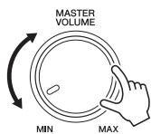 YAMAHA PSR-S950 - While playing the keyboard, use the [MASTER VOLUME] dial to adjust the volume to an appropriate level. - 2