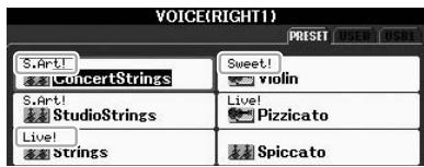 YAMAHA PSR-S950 - Voice Characteristics - 1