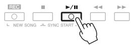 YAMAHA PSR-S950 - Press the SONG [▶/■] (PLAY/PAUSE) button to play back the recorded performance. - 1