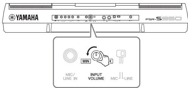 YAMAHA PSR-S950 - Connecting a Microphone - 1