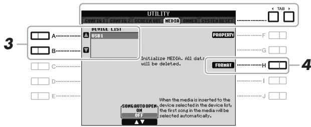YAMAHA PSR-S950 - Call up the operation display. - 1