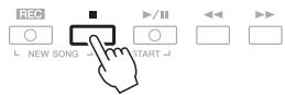 YAMAHA PSR-S950 - Press the SONG [■] (STOP) button to stop playback. - 1