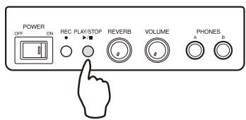 YAMAHA SILENT PIANO SG - Quand vous avez fini de jouer, appuyez sur le bouton PLAY/STOP. - 1