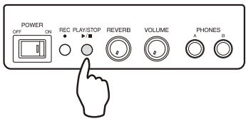 YAMAHA SILENT PIANO SG - Appuyez sur le bouton PLAY/STOP. - 1