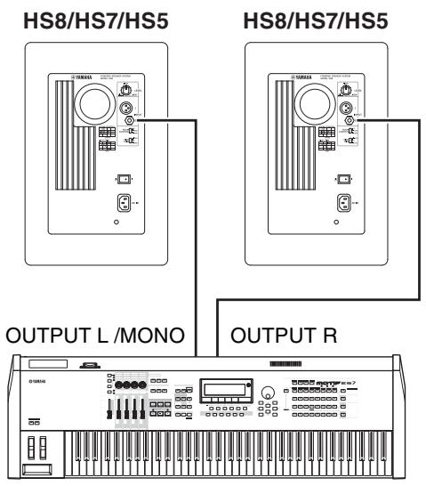 YAMAHA HS8/HS7/HS5/HS8S - Connexion à un synthétiseur ou autre instrument de musique électronique - 1
