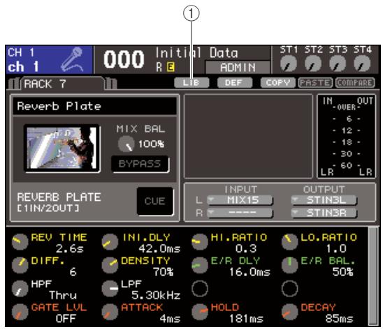 YAMAHA LS9-16/LS9-32 - Bibliothèque d'effets - 1