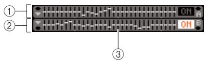 YAMAHA LS9-16/LS9-32 - Montez un GEQ en rack, tel qu'indiqué aux étapes 1-3 de la section « Montage d'un GEQ ou d'un effet sur le rack virtuel » ( p. 158). - 1