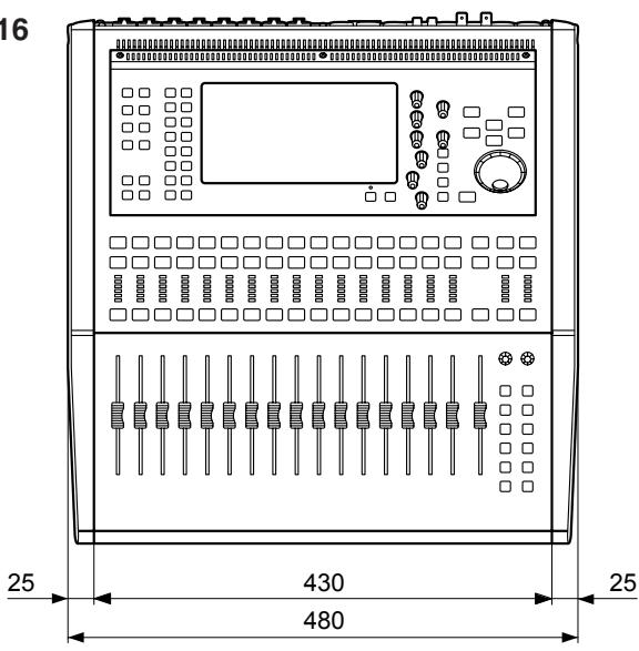 YAMAHA LS9-16/LS9-32 - Dimensions - 1
