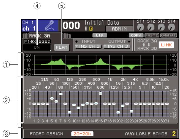 YAMAHA LS9-16/LS9-32 - Positionnez le curseur sur un rack dans lequel un Flex15GEQ est monté et appuyez sur [ENTER]. - 1