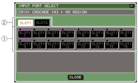YAMAHA LS9-16/LS9-32 - [Fenêtre contextuelle INPUT PORT SELECT de la console LS9-32] - 1