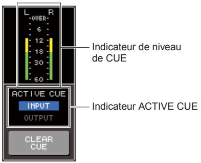 YAMAHA LS9-16/LS9-32 - Appuyez sur la touche [CUE] du canal de votrechoix pour l'activer. - 1