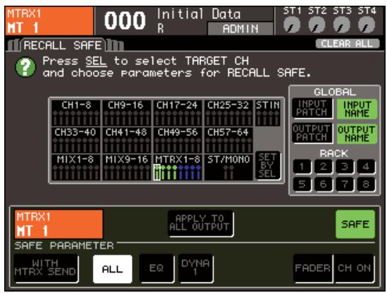 YAMAHA LS9-16/LS9-32 - Lorsqu'un canal MATRIX est selectionné - 1