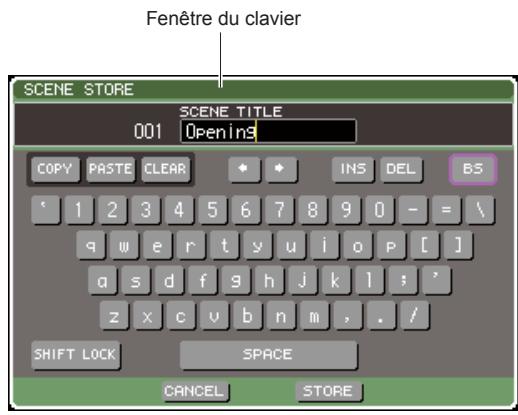 YAMAHA LS9-16/LS9-32 - ■ Fenêtre du clavier - 1