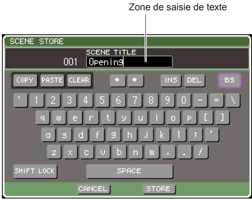 YAMAHA LS9-16/LS9-32 - Accédez à la fenêtre dans laquelle vous pouvez effectuer l'attribution de nom. - 1