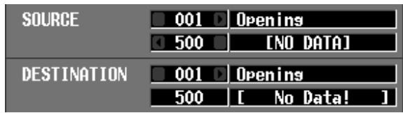 SOURCE 001 500 Openings [NO DATA] DESTINATION 001 500 Openings [ No Data! ]
