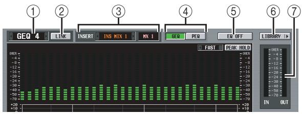GEO 4 LINK INSERT INS MIX 1 MX 1 GEO PEQ EQ OFF LIBRARY FAST PEAK HOLD +0.0E- +4.0 -8.0 -12.0 -16.0 -20.0 -24.0 -28.0 -32.0 -36.0 -40.0 -44.0 -48.0 -52.0 -56.0 -60.0 -64.0 -68.0 -72.0 IN OUT