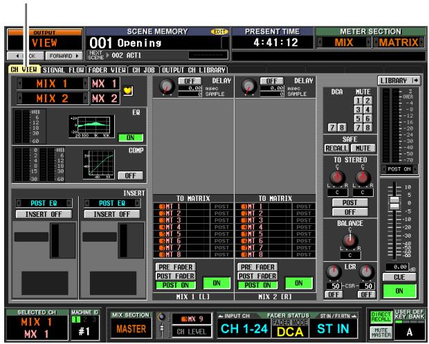 OUTPUT VIEW 001 Openings PRESENT TIME 4:41:12 METER SECTION MIX MATRIX CH VIEW SIGNAL FLOW FADER VIEW CH JOB OUTPUT CH LIBRARY MIX 1 MX 1 MIX 2 MX 2 OFF DELAY OFF DELAY OFF ON SHAPLE ON SHAPLE DELA MUTE 1 2 3 4 5 6 7 8 SAFE REDAI MUTE TO STEREO C C POST ON INSERT EQ POST EQ INSERT OFF INSERT OFF TO MATRIX TO MATRIX H1 POST H1 POST H2 POST H2 POST H3 POST H3 POST H4 POST H4 POST H5 POST H5 POST H6 POST H6 POST H7 POST H7 POST H8 POST H8 POST PRE FADER PRE FADER POST FADER PUST FADER POST ON ON POST ON ON MIX 1 [L] MIX 2 [R] SELECTED CH MACHINE ID MIX 1 INPUT CH FADER STATUS STIN/ERTIN DIRECTOR KEY DARK MIX 1 #1 MASTER CH LEVEL CH 1-24 DCA ST IN MUTE MASTER A