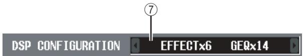 DSP CONFIGURATION EFFECTx6 GEQx14