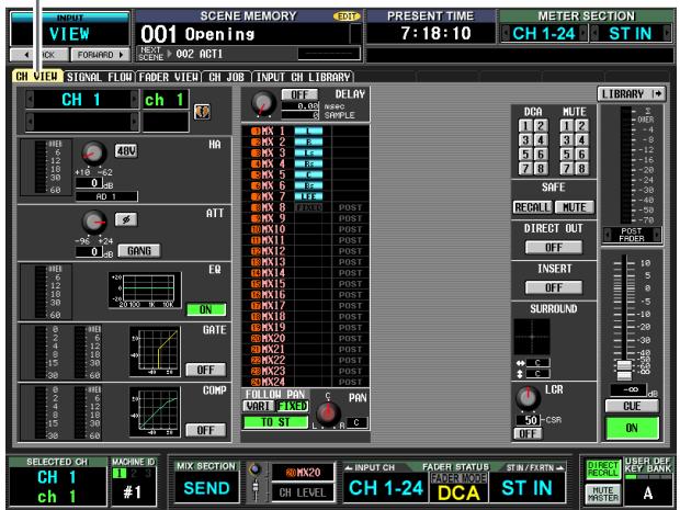 VIEW 001 Openins PRESENT TIME 7:18:10 METER SECTION CH 1-24 ST IN CH VIEW STNGAL FLOW FADER VIEW CH JOB TWPIT CH LIBRARY CH 1 ch 1 OFF DELAY 0.0% 0.0% 0.0% DR 1 DV HR ATT GANG EQ ON DATE OFF COMP OFF FULL ON PAN PAN ORRT = KEY 10 ST LIBRARY DCA MUTE 1 2 1 2 3 4 3 4 5 6 5 6 7 8 7 8 SAFE REDALL MUTE DIRECT OUT OFF INSERT OFF SURBOLDN C LOR 50 - CSR OFF ON SELECTED CH MACHINE ID 2 3 MIX SECTION SEND R0 MK20 INPUT CH FADER STATUS CH 1-24 DCA ST IN DIRECT RECORD LER USER DEF KEY BANK A