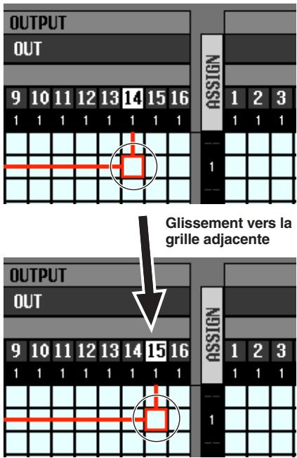 OUTPUT OUT 9 10 11 12 13 14 15 16 ASSIGN 1 2 3 1 1 1 1 1 Glissement vers la grille adjacente OUTPUT OUT 9 10 11 12 13 14 15 16 ASSIGN 1 2 3 1 1 1 1