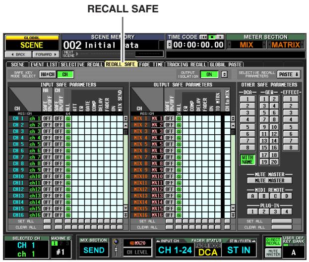 RECALL SAFE SCENE 002 Initial DRY DATA TIME CODE 10:00:00.00 MIX MATRIX SCENE EVENT LIST SELECTIVE RECALL RECALL SAFE FADK TIME TRACKING RECALL GLOBAL PASTE SAFE KEY MODE SELECT MATCH CH INPUT SAFE PARAMETERS CH SHWE SHWE SHWE ROLL ATT EDI RATE DEHP DELW PICKER INN MYA SEND RISKION CH 1 ch 1 OFF OFF G CH 2 ch 2 OFF OFF G CH 3 ch 3 OFF G CH 4 ch 4 OFF G CH 5 ch 5 OFF G CH 6 ch 6 OFF G CH 7 ch 7 OFF G CH 8 ch 8 OFF G CH 9 ch 9 OFF G CH10 ch10 OFF G CH11 ch11 OFF G CH12 ch12 OFF G CH13 ch13 OFF G CH14 ch14 OFF G CH15 ch15 OFF G CH16 ch16 OFF G SET RLL CLEAR RLL MIX SECTION SEND OUTPUT SAFE PARAMETERS CH IN/OFF ON DLC TO MIX RISKION MX 1 MX 1 OFF B0 MX 2 MX 2 OFF B0 MX 3 MX 3 OFF B0 MX 4 MX 4 OFF B0 MX 5 MX 5 OFF B0 MX 6 MX 6 OFF B0 MX 7 MX 7 OFF B0 MX 8 MX 8 OFF B0 MX 9 MX 9 OFF B0 MX10 MX10 OFF B0 MX11 MX11 OFF B0 MX12 MX12 OFF B0 MX13 MX13 OFF B0 MX14 MX14 OFF B0 MX15 MX15 OFF B0 MX16 MX16 OFF B0 SET RLL CLEAR RLL OTHER SAFE PARAMETERS DCA- BEQ- EFFECT- 1 1 2 1 2 3 4 2 3 5 6 3 4 7 8 4 5 9 10 5 6 11 12 6 7 13 14 7 8 15 16 8 WITH NAME: MUTE MASTER- MUTE MASTER- MIDI REMOTE- A B C D- PLUG-IN- 1 2 3 4 SET RLL CLEAR RLL USER DEF/ KEY BANK A