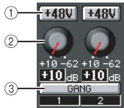 +48V +48V +10 -62 +10 -62 +10 dB +10 dB GANG 1 2