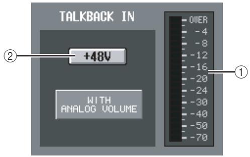 TALKBACK IN +48V WITH ANALOG VOLUME OVER -4 -8 -12 -16 -20 -24 -30 -40 -50 -70