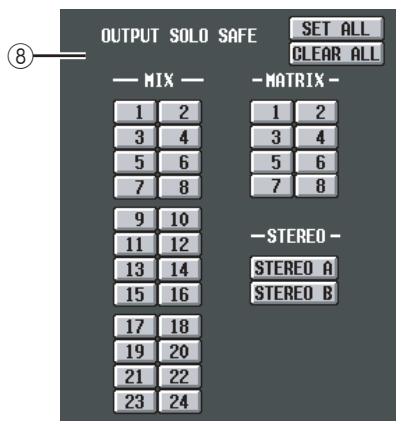 OUTPUT SOLO SAFE SET ALL CLEAR ALL MIX -MATRIX 1 2 1 2 3 4 3 4 5 6 5 6 7 8 7 8 9 10 -STEREO- 11 12 11 12 13 14 13 14 15 16 15 16 17 18 17 18 19 20 19 20 21 22 21 22 23 24 STEREO A STEREO B