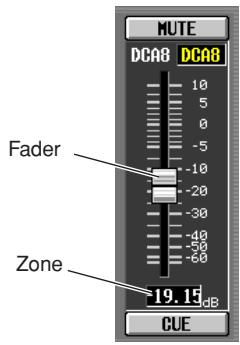 MUTE DCA8 DCA8 10 5 0 -5 -10 -20 -30 -40 -50 -60 Fader Zone 19.15 dB CUE