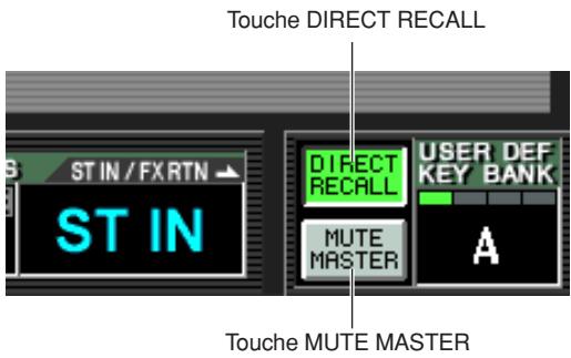 Touche DIRECT RECALL ST IN / FX RTN ST IN DIRECT RECALL USER DEF KEY BANK MUTE MASTER A Touche MUTE MASTER