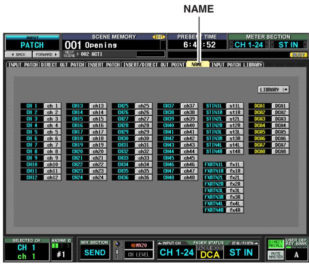 NAME INPUT PATCH 001 Openings PRESEN 6:4 TIME 52 METER SECTION CH 1-24 ST IN BACK FORWARD INPUT PATCH DIRECT OUT PATCH INSERT PATCH INSERT/DIRECT OUT POINT NAME INPUT PATCH LIBRARY CH 1 ch 1 CH13 ch13 CH25 ch25 CH37 ch37 STINIL stIL DCR1 DCR1 CH 2 ch 2 CH14 ch14 CH26 ch26 CH38 ch38 STINIR stIR DCR2 DCR2 CH 3 ch 3 CH15 ch15 CH27 ch27 CH39 ch39 STINZL stZI DCR3 DCR3 CH 4 ch 4 CH16 ch16 CH28 ch28 CH40 ch40 STINZR stZR DCR4 DCR4 CH 5 ch 5 CH17 ch17 CH29 ch29 CH41 ch41 STINL stZI DCR5 DCR5 CH 6 ch 6 CH18 ch18 CH30 ch30 CH42 ch42 STINZR st3R DCR6 DCR6 CH 7 ch 7 CH19 ch19 CH31 ch31 CH43 ch43 STINAL st4L DCR7 DCR7 CH 8 ch 8 CH20 ch20 CH32 ch32 CH44 ch44 STINAR st4R DCR8 DCR8 CH 9 ch 9 CH21 ch21 CH33 ch33 CH45 ch45 CH10 ch10 CH22 ch22 CH34 ch34 CH46 ch46 FXRTNIL fx1L CH11 ch11 CH23 ch23 CH35 ch35 CH47 ch47 FXRTNIL fx1R CH12 ch12 CH24 ch24 CH36 ch36 CH48 ch48 FXRTNIL fx2L FXRTNIL fx2R FXRTNIL fx3L FXRTNIL fx3R FXRTNIL fx4L FXRTNIL fx4R SELECTED CH MACHINE ID MIX SECTION INPUT CH FADER STATUS STIN/FORTN ORDER OF KEY BANK DIRECT RECORD A CH 1 #1 SEND CH LEVEL CH 1-24 DCA ST IN ROUTE METER A