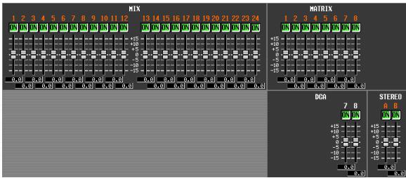 YAMAHA PM5D/PM5D-RH V2 - Sélectionnez le type de canaux pour lesquels vous souhaitez effectuer des réglages, en vous servant des touches de la zone DISPLAY SELECT, située dans la moitié supérieure de l'écran. - 2
