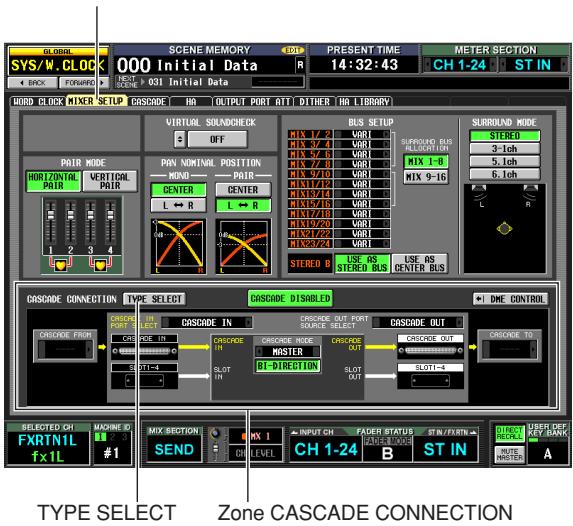 GLOBAL SYS/W CLOCK 000 Initial Data PRESENT TIME 14:32:43 METER SECTION CH 1-24 ST IN HORN BLOCK RUMER SETUP CASCADE HA OUTPUT PORT ATT OTHER HA LIBRARY VIRTUAL SRAIDCHECK OFF PAR NOMINAL POSITION MINI PAIR CENTER L ↔ R L ↔ R BUSTSUSIP MIX 1/2 VBR MIX 3/4 VBR MIX 7/8 VBR MIX 9/10 VBR MIX17/14 VBR MIX19/20 VBR MIX26/24 VBR SURROUND MODE STEREO 3-1ch 5.1ch 6.1ch HORIZONTAL PAIR VERTICAL PAIR PAN NOMINAL POSITION MINI PAIR CENTER L ↔ R L ↔ R MIX 1-8 MIX 9-16 MIX17/18 VBR MIX19/20 VBR MIX26/24 VBR STEREO B USE AS STEREO BUS USE AS CENTER BUS GASCODE CONNECTION TYPE SELECT CASCADE DISABLED DME CONTROL CASCODE FROM CASCODE IN CASCODE IN CASCODE MODE CASCODE OUT CASCODE OUT CASCODE TO: CASCODE IN CASCODE IN CASCODE IN CASCODE IN CASCODE IN CASCODE IN CASCODE IN CASCODE IN CASCODE IN CASCODE IN CASCODE IN CASCODE IN CASCODE IN CASCODE IN CASCODE IN CASCODE IN CASCODE IN CASCODE IN CASCODE IN CASCODE IN CASCODE IN TYPE SELECT Zone CASCADE CONNECTION SELECTED CH MACHINE D MIX I INPUT ON FADER STATUS STIN FXRTN CHECK USER OFF KEY BANK FXRTN1L fx1L #1 SEND CH LEVEL CH 1-24 B ST IN SIMPLE MASTER A