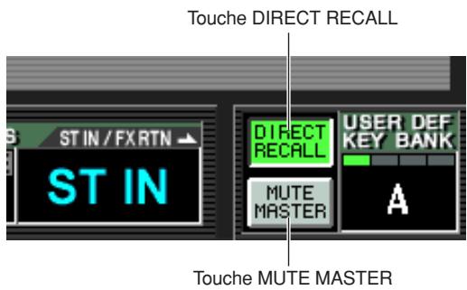 Touche DIRECT RECALL ST IN / FX RTN ST IN DIRECT RECALL USER DEF KEY BANK MUTE MASTER A Touche MUTE MASTER