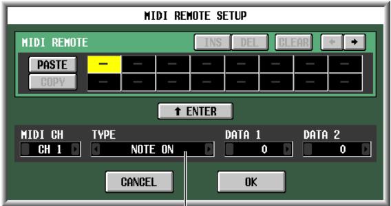 YAMAHA PM5D/PM5D-RH V2 - ② Spécification du type de message - 1